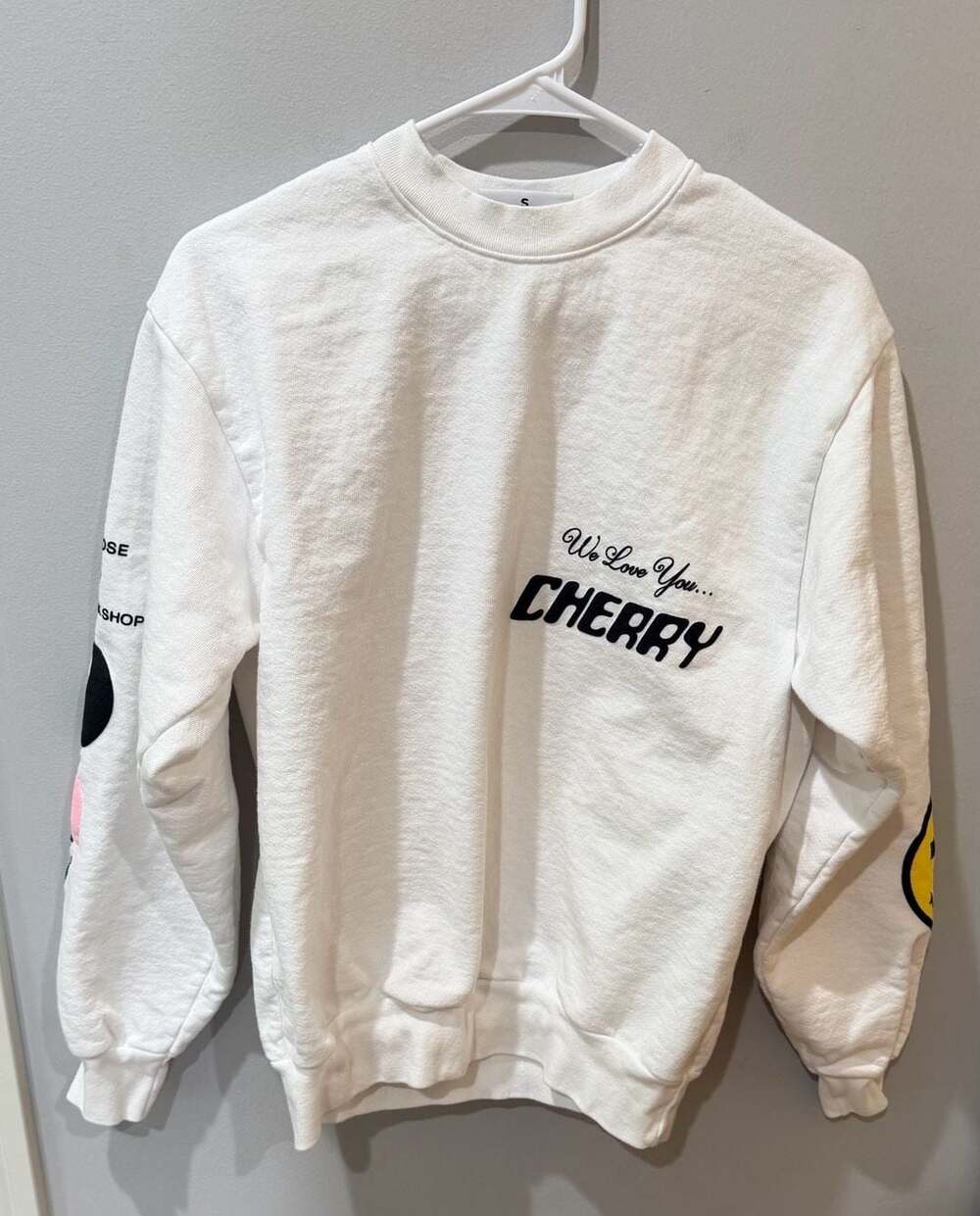 Cherry Los Angeles We Love You Cherry ADHD Crewneck Sweatshirt White